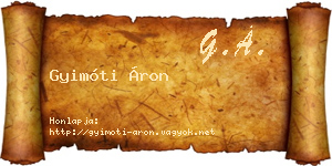 Gyimóti Áron névjegykártya